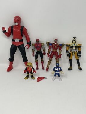 Saban‎ Power Rangers & Beetleborgs Lot - 1997 Gold Beetleborg & Dino Thunder Red